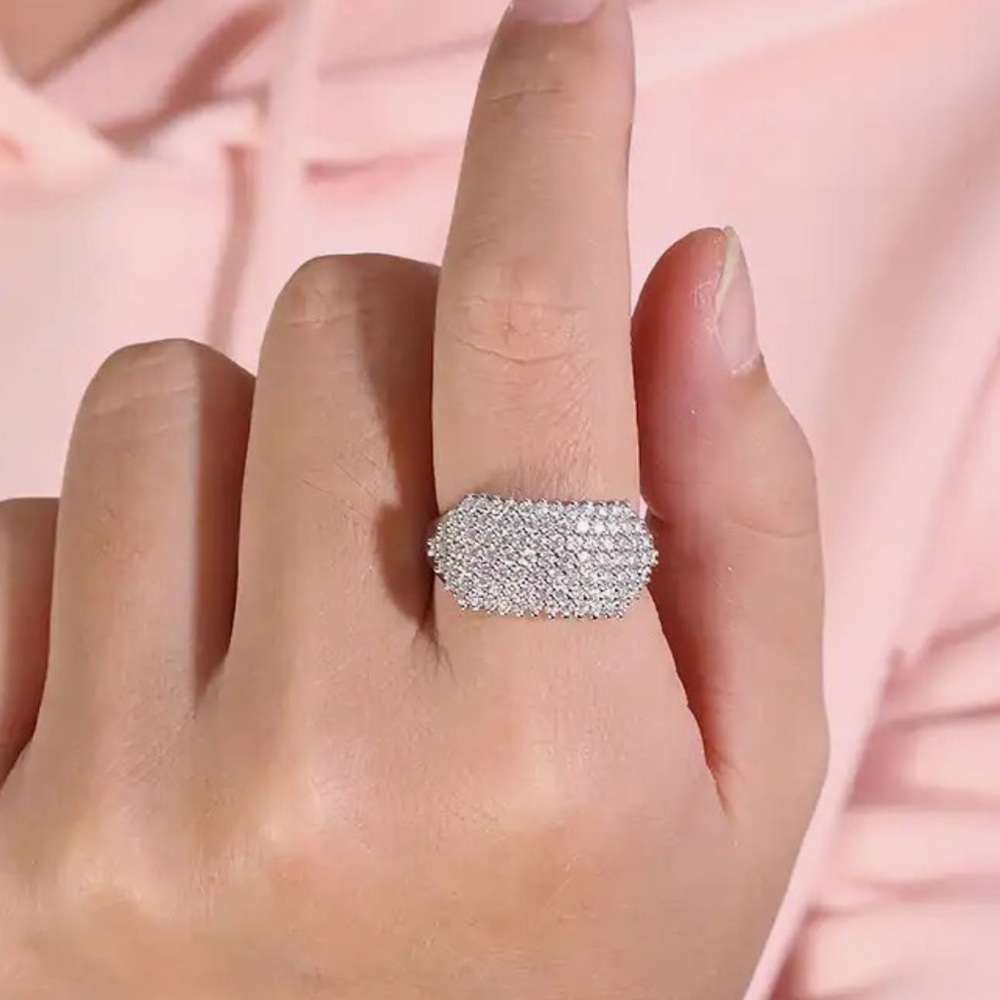 Cluster diamond statement ring - Picture 4 of 6